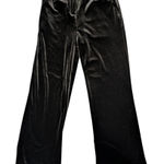 Skies Are Blue Black Velvet Wide Leg Pants Shimmer Small New Years Eve Luxury Photo 0