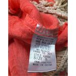 Umgee Boho Stretch Knit Tunic with Lacy Crochet Trim Mango size S Photo 13