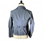 Esprit  Blue Pinstripe Utility Jacket Button Front Collared Military Style Photo 1