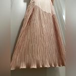 VTG 80s Light Pink Sleeveless Dress With Pleated Ruffle Skirt Size XL Photo 4