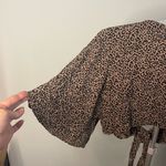 American Eagle  leopard‎ print cropped shawl size small Photo 4