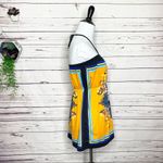 Colorful Boho Strapless Halter Handkerchief Floral Top Size Small Yellow Orange Photo 4