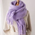 Lavender Fringe Scarf Purple Photo 0