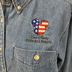 Wrangler  Walt Disney‎ Parks & Resorts Embroidered Denim Button Up Shirt Womens S Photo 5