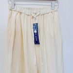 Sleepy Jones Bettina 100% Silk Charmeuse Cream Wide Photo 4