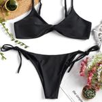 Zaful  Black String Bikini Bottoms Photo 0