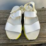 Sorel KINETIC IMPACT II SLING LOW SANDALS white neon highlighter yellow 9.5 Photo 1