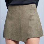 Vestique Olive Green Suede Skort Photo 0