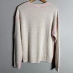 Dylan Harper Sweater Pullover Women's Small Tan Pink Knit Alpaca Wool Crewneck Photo 11