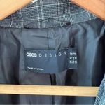 ASOS 12 Petite Plaid Blazer Single Breasted Black & White Academia Preppy Photo 3