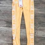 Kappa  Women Logo Tape Eva Yellow Athletic Leggings Size SMALL skinny fit NWT #63 Photo 0