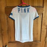 Victoria's Secret  Pink Detroit lions sequin jersey! White & Blue! Photo 4