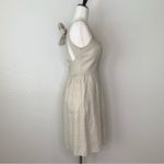 Judith March Linen Blend Square neck Bow Back Metallic Dress Photo 5