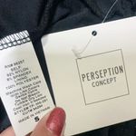 PERSEPTION CONCEPT lace floral black tulip top cut crewneck short sleeve S NWT Photo 5