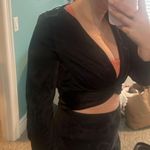 ZARA Cropped  Silk Tie Top Photo 2