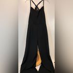 Francesca’s Mi Ami Black Jumpsuit Lace Back Wide Leg Sleeveless Women’s Large Photo 3