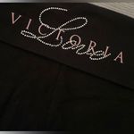 Victoria's Secret  Black and Pink Embellished Leggings Photo 1
