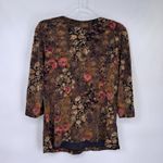 Christopher & Banks Vintage Y2K Top Womens XL Brown Floral Dark Romantic Grunge Photo 6