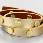 Tory Burch Double-Wrap Logo Stud Bracelet Gold Photo 0