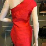 Wow Couture  Women's Sweetheart Block RED Bandage Dress Size Large Photo 7