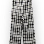 Princess Polly Euros Black and White Plaid Wide Leg Trouser Pants Photo 8