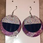 For Keeps Customized “Triple Horizon” Leather Earrings (Brand New In Packaging) Silver Photo 1