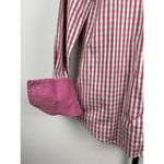 Robert Graham  Pink Gingham Button Up Long Sleeve Flip Cuff Shirt Size L‎ Photo 1