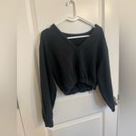 Urban Outfitters  Black Long Sleeve Crop Sweatshirt Size Small Photo 3