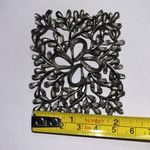 Vintage unsigned tree earthy buckle silver metal unsigned Photo 5