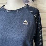 Burton Navy Blue Patterned Quartz Crewneck Fleece Sweatshirt Photo 4