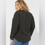 Torrid Harper Challis Long Sleeve Polka Dot Blouse Plus Size 1X Pinup Retro Vibe Photo 2