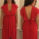 Romeo + Juliet Couture Romeo‎ Juliet couture red ruffle maxi faux wrap dress size Medium Photo 1