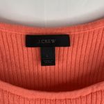 J. Crew Size L Sweater Tank Top Merino Wool Tiered Neon Coral Tie Strap Crop Pink Photo 4