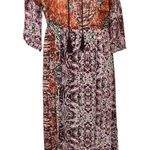 Earthbound Trading Boho Maxi Dress Sz L Festival Patchwork Indie Hippie Sheer Purple Size L Photo 0