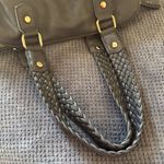 Antik Kraft Roxanne Braided Handle Taupe Vegan Leather Satchel Purse Handbag Photo 7