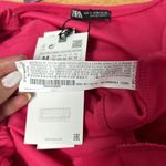 ZARA NEW- hot pink long sleeve corset crop top size medium Photo 9