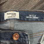 Kensie  Distressed Blue Straight Leg Jeans Photo 1