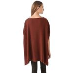 Vince Ribbed Cashmere Wool Poncho Sweater Henna Brown Oversized Womens XS Photo 1