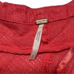 Free People Coral V Neck Woven Gauze Weave Knit Long Sleeve Blouse Small Photo 2