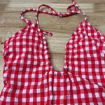 Wild Fable Women's Red Check Pattern Keyhole One Piece Swimsuit - Medium - NWT Photo 3