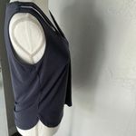 Sunday in Brooklyn  Blue Relaxed Cut Out Tank Top Photo 2