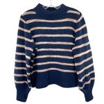 Madewell  Striped Metcalf Mockneck Wool Blend Knit Sweater Photo 2