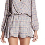 Line and Dot  Tie Dye Open Back Romper Size L NWT Photo 0