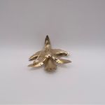 Vintage Giovanni Signed Orchid Gold Tone Brooch Photo 4
