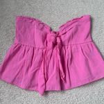 Amazon Hot Pink preppy strapless top Photo 2