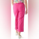 Crown & Ivy NWOT bright pink Women 8  wide-leg, cuffed, cropped chino pants Photo 3
