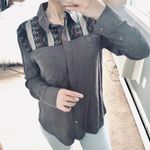 Urban Outfitters UO staring at stars gray button down top Photo 0