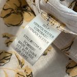 BaeVely size large baby doll top feeling vibrant white with gold floral design Photo 2