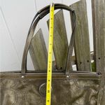 Coach Patent Leather Stitched Olive Green Handbag Purse Tote F1193-F15142 H Photo 12