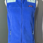 Vineyard Vines  Fleece Vest Blue Full Zip Sleeveless Size Small Photo 0